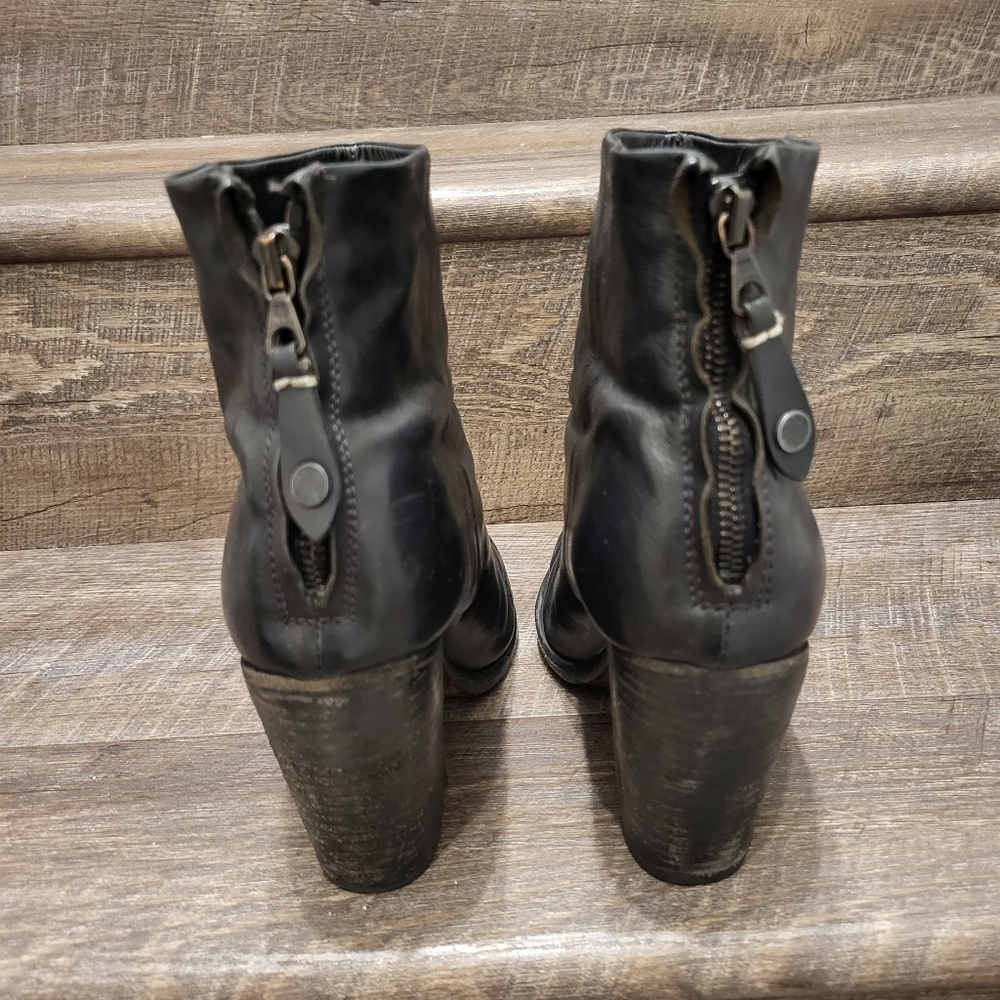 Rag & Bone Newbury Boots Womens Black Booties Block Heel Zip 9.5 - Picture 3 of 4